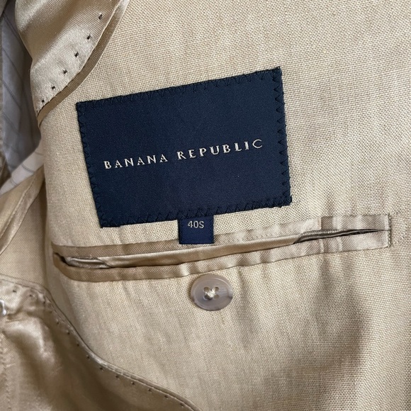 Banana Republic Mens Blazer Sport Coat Jacket Tan - Picture 5 of 7